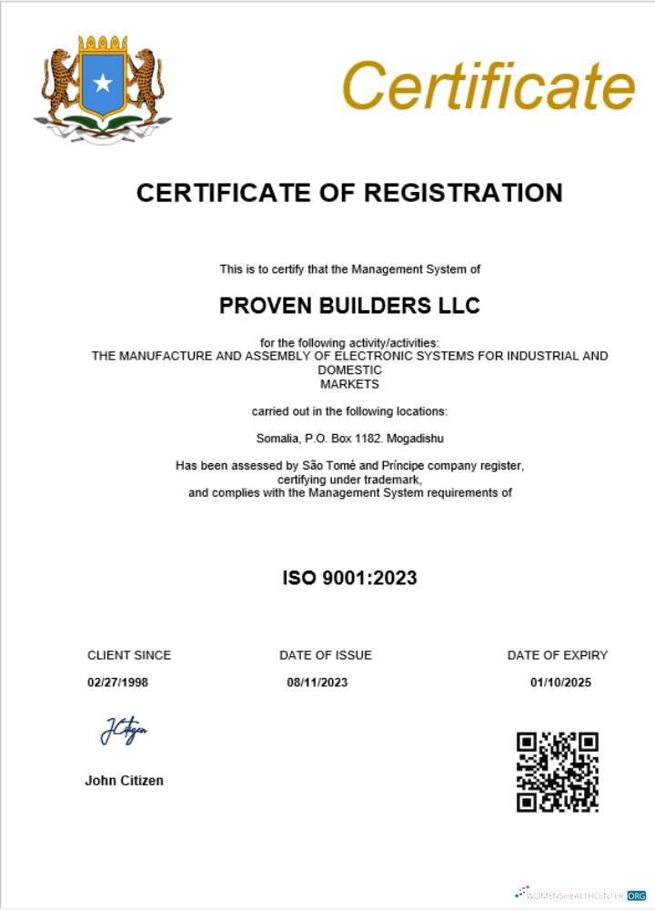 Download Somalia business registration certificate Word and PDF template Photoshop template